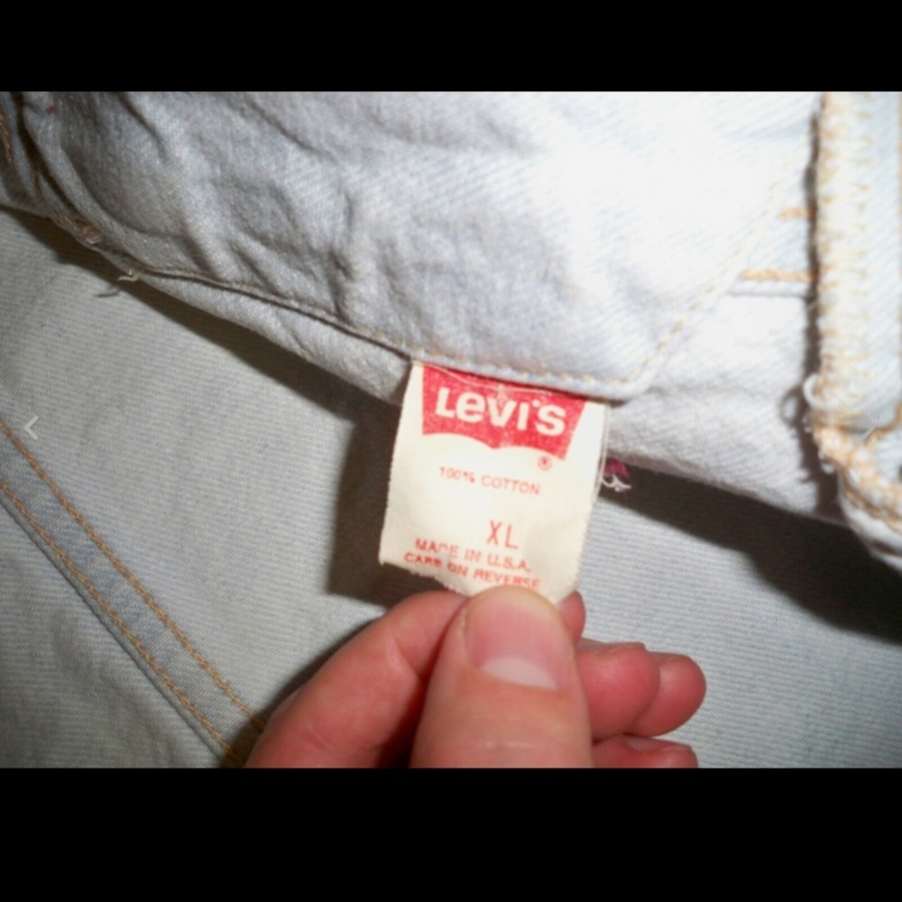 Vtg Levi’s Red Tag Denim Chore Trucker Jean Jacket Trucker Fits Like A Large - Picture 8 of 11